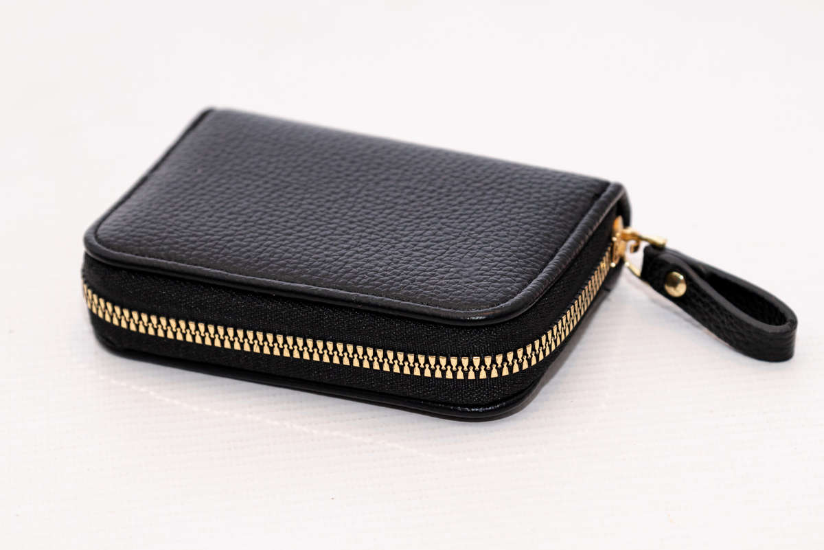 Zipp Around Credit Card Holder Pocket Wallet With RFID Blocking