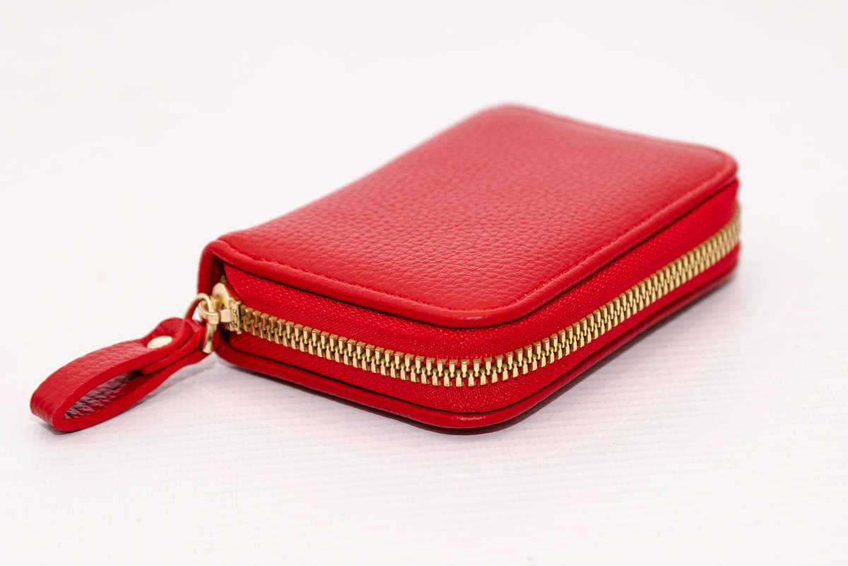 Zipp Around Credit Card Holder Pocket Wallet With RFID Blocking