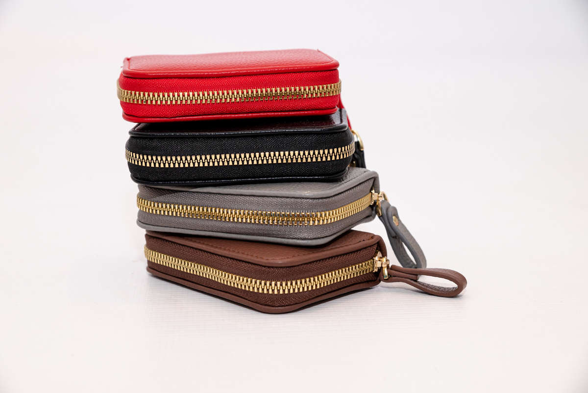 Zipp Around Credit Card Holder Pocket Wallet With RFID Blocking