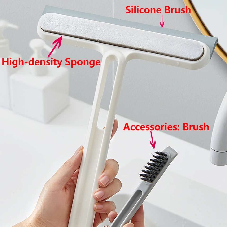 Shower Squeegee 3 in 1 Multipurpose Glass Brush
