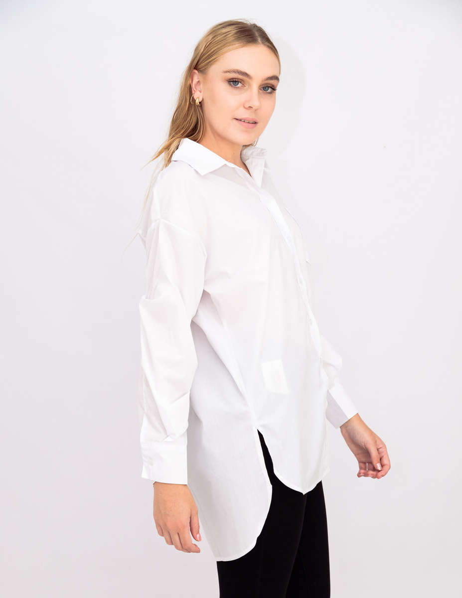 Oversized Poplin Shirt White