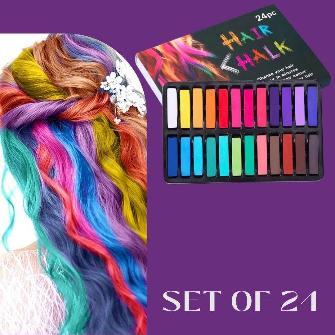 Hair Colour Chalk Set Of 24