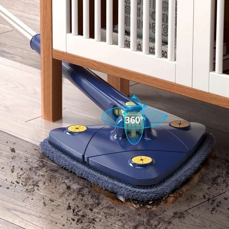Rotatable Adjustable Triangle Cleaning Mop, 360° Microfiber Mop