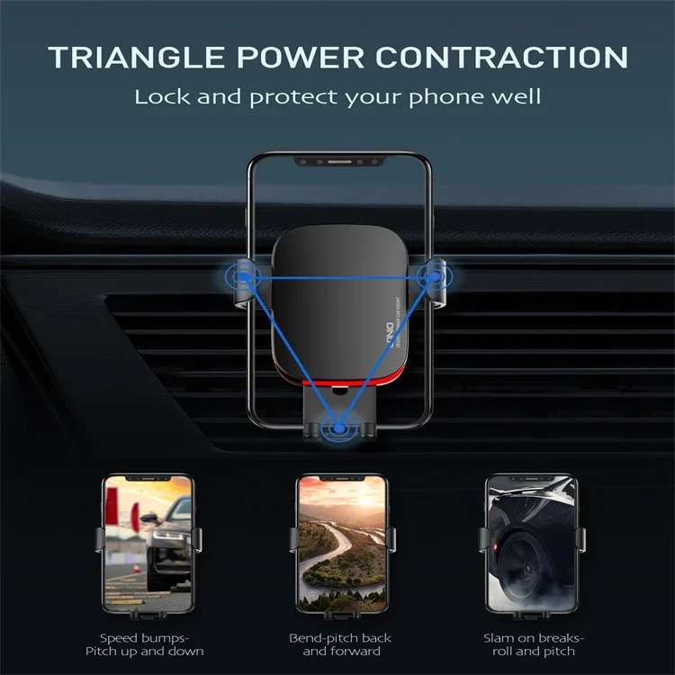 Gravity Car Phone Holder with Air Vent Clip Auto-Lock Mechanism MG10