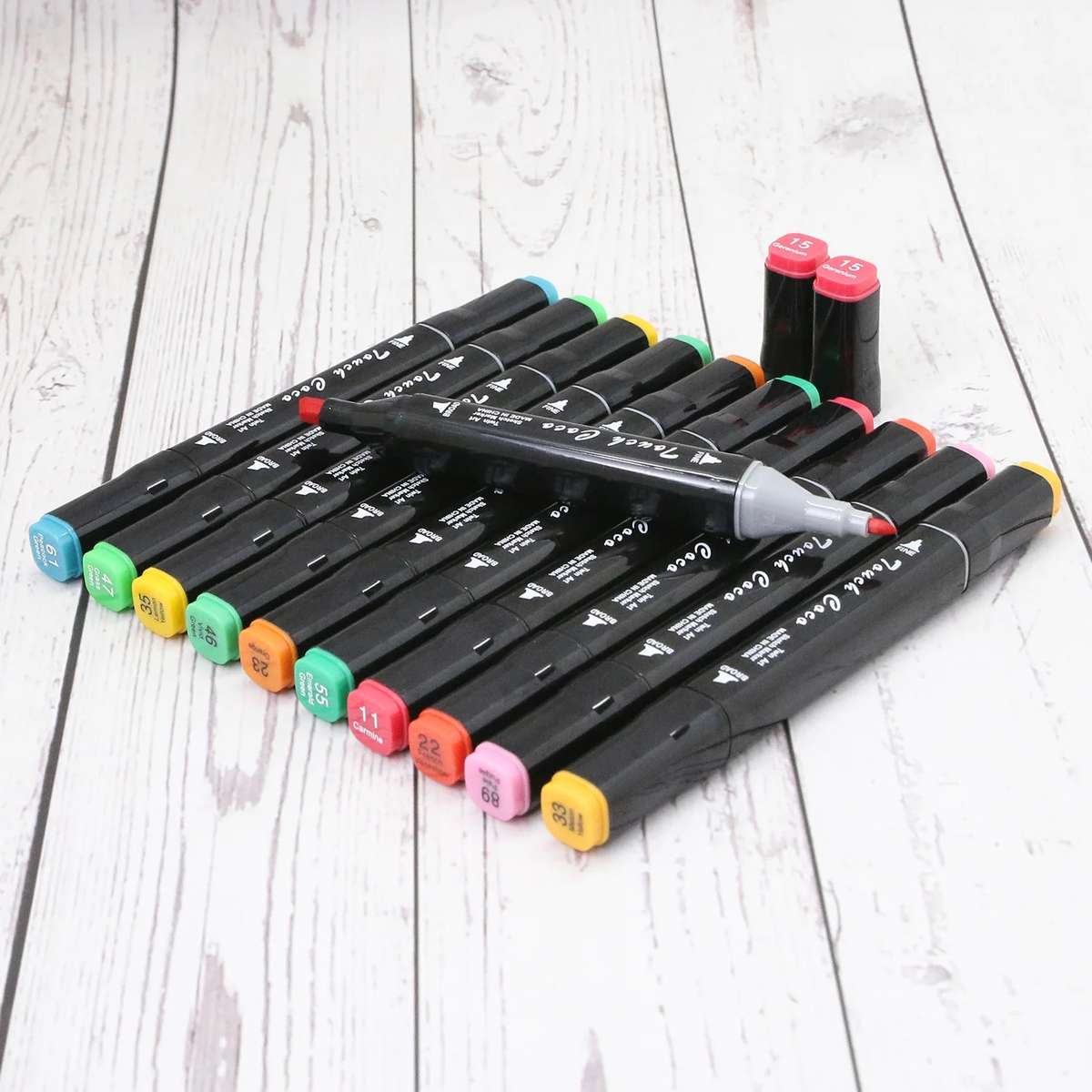 Dual Tip Head Colouring Marker Pen Set With Carry Bag 80s