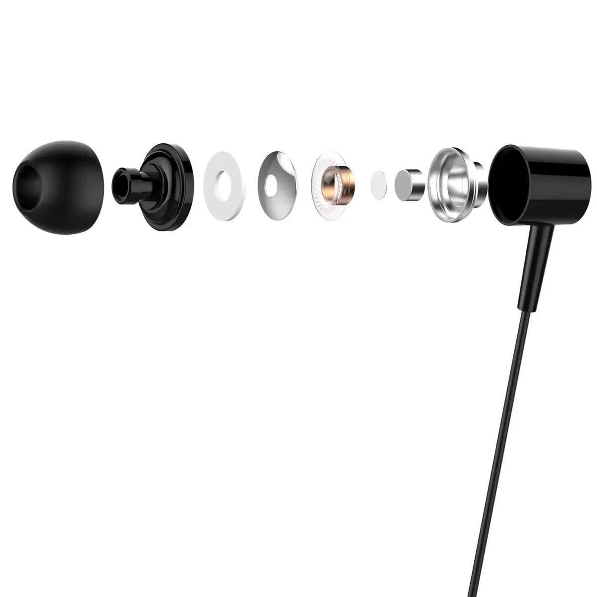 Ear Wired Earphone with Mic Earbuds Headset