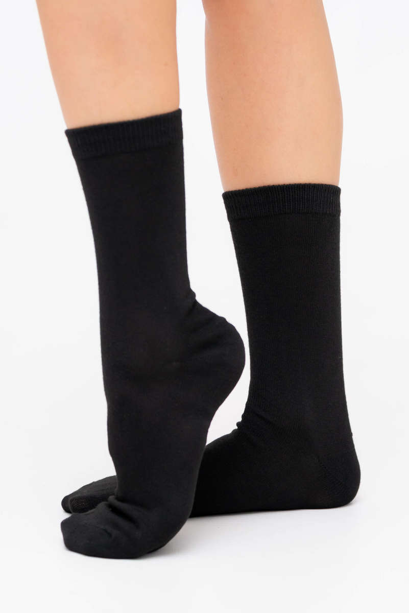 Set of 5 Black Ankle-Length Socks