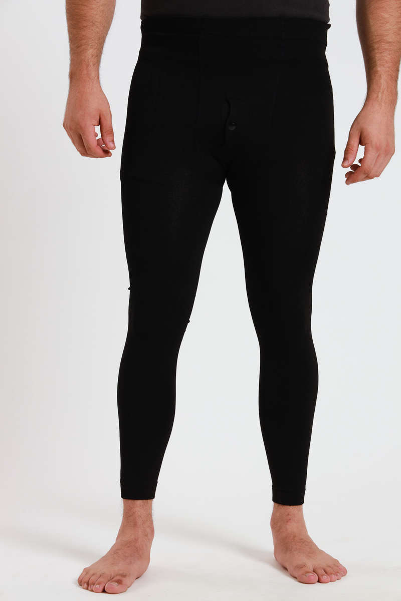 Men's Fleece Lined Long Johns Stretchy Winter Thermal leggings