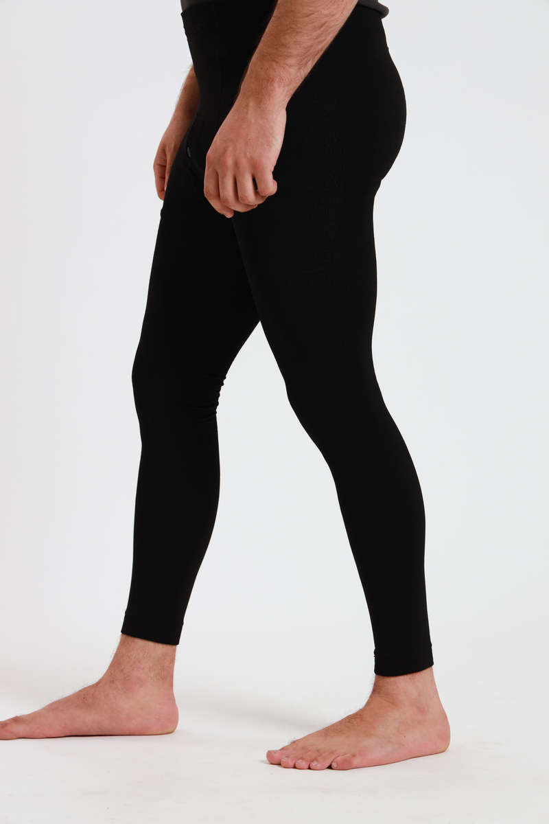 Men's Fleece Lined Long Johns Stretchy Winter Thermal leggings