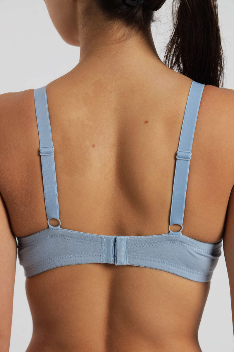 3 Pack SOSTEN Microfiber Cotton Spandex Underwire T-Shirt Bra