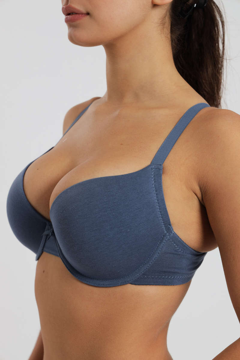 3 Pack SOSTEN Microfiber Cotton Spandex Underwire T-Shirt Bra