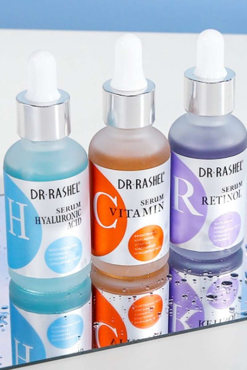 Face Serums Set Vitamin C Hyaluronic Acid &amp; Retinol