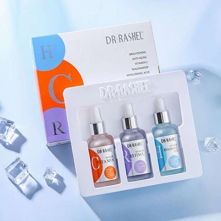 Face Serums Set Vitamin C Hyaluronic Acid &amp; Retinol
