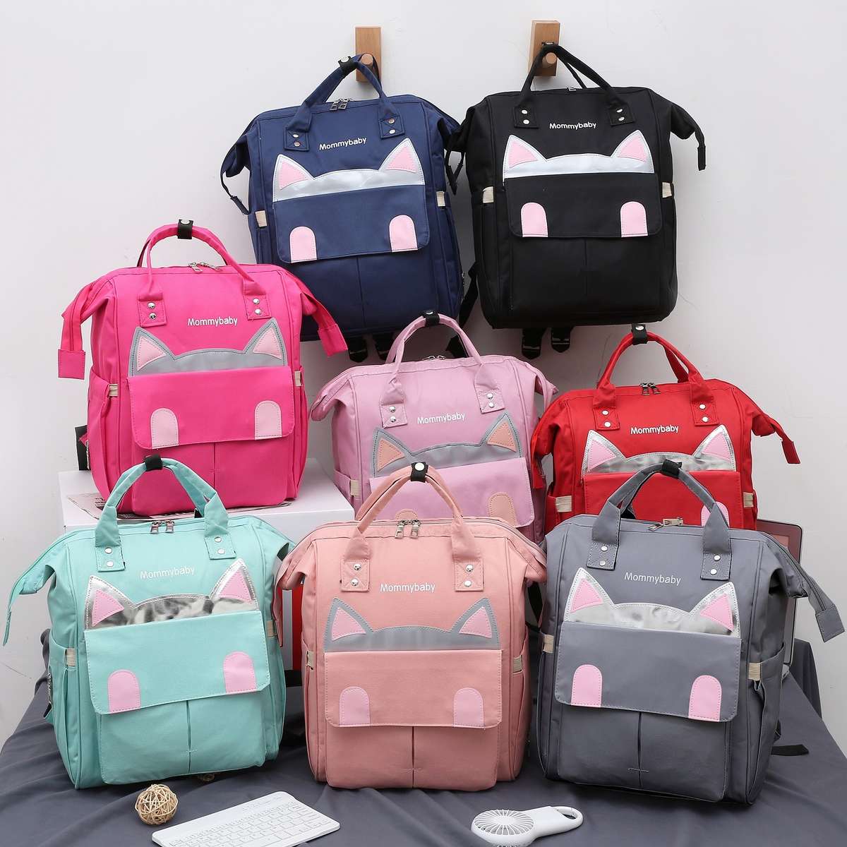 Maternity Baby Waterproof Diaper Travel Backpacks Bag Black Teal