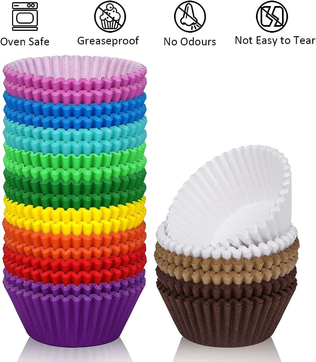 Muffin Cupcake Baking Cups Paper 1200 Cups Colour Pack