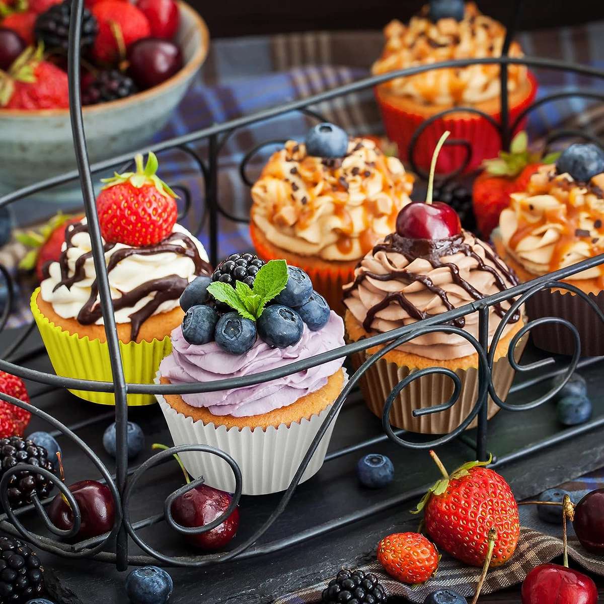 Muffin Cupcake Baking Cups Paper 1200 Cups Colour Pack