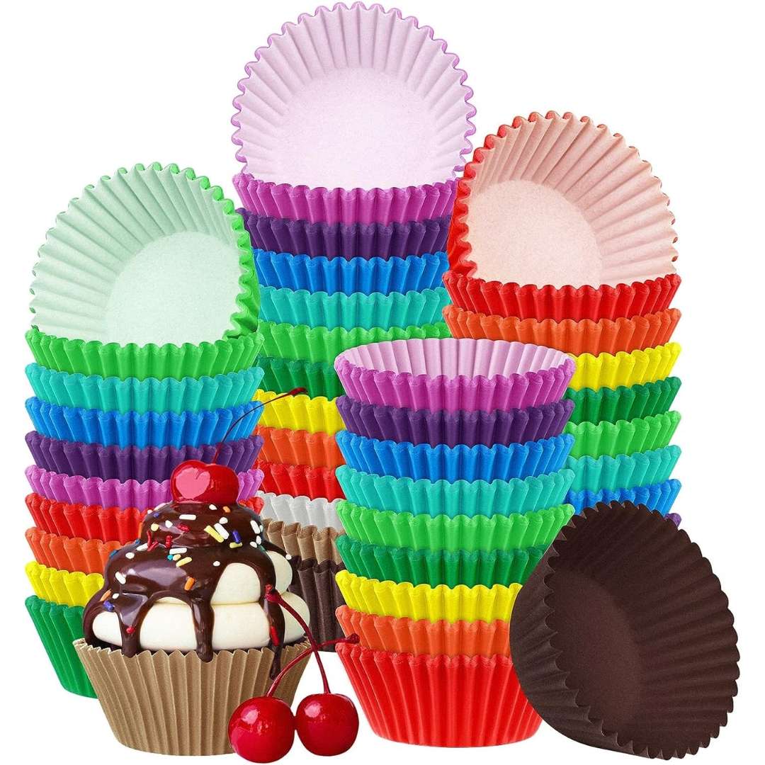 Muffin Cupcake Baking Cups Paper 1200 Cups Colour Pack