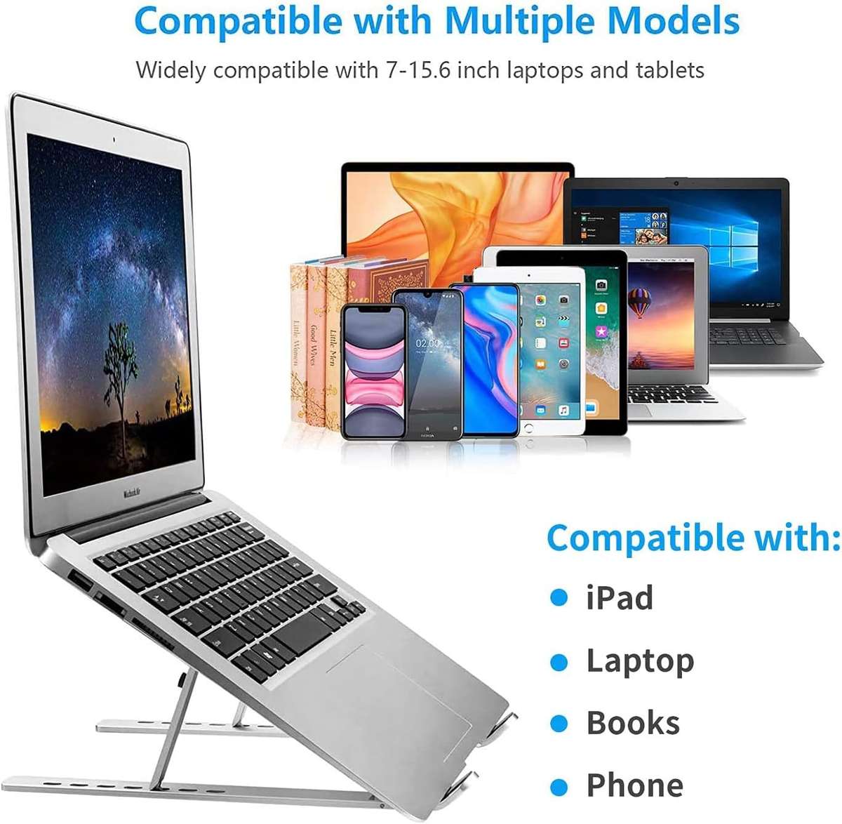 Adjustable Foldable Aluminium Laptop Stand Holder