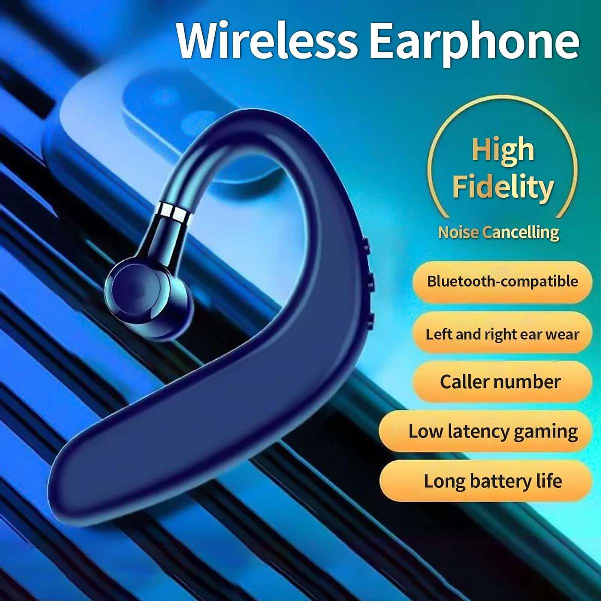 Wireless Bluetooth Business Handsfree Headset Earpod
