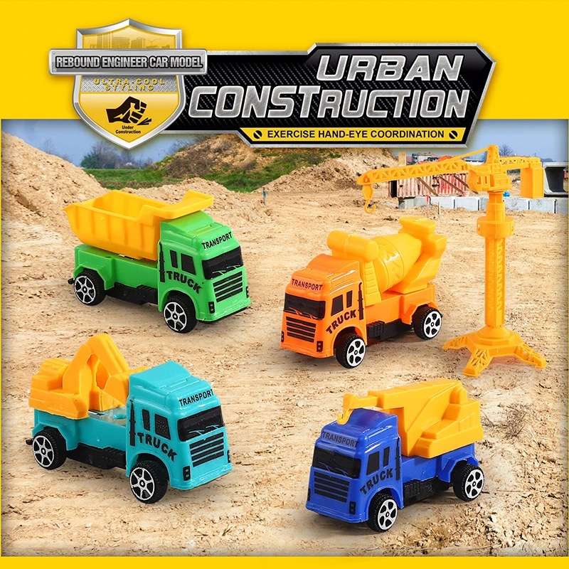 Construction Toy Trucks Set Of 4