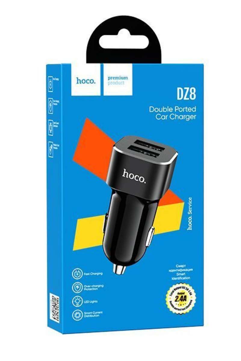 Hoco DZ8 Double Ported USB Car Charger Adaptor