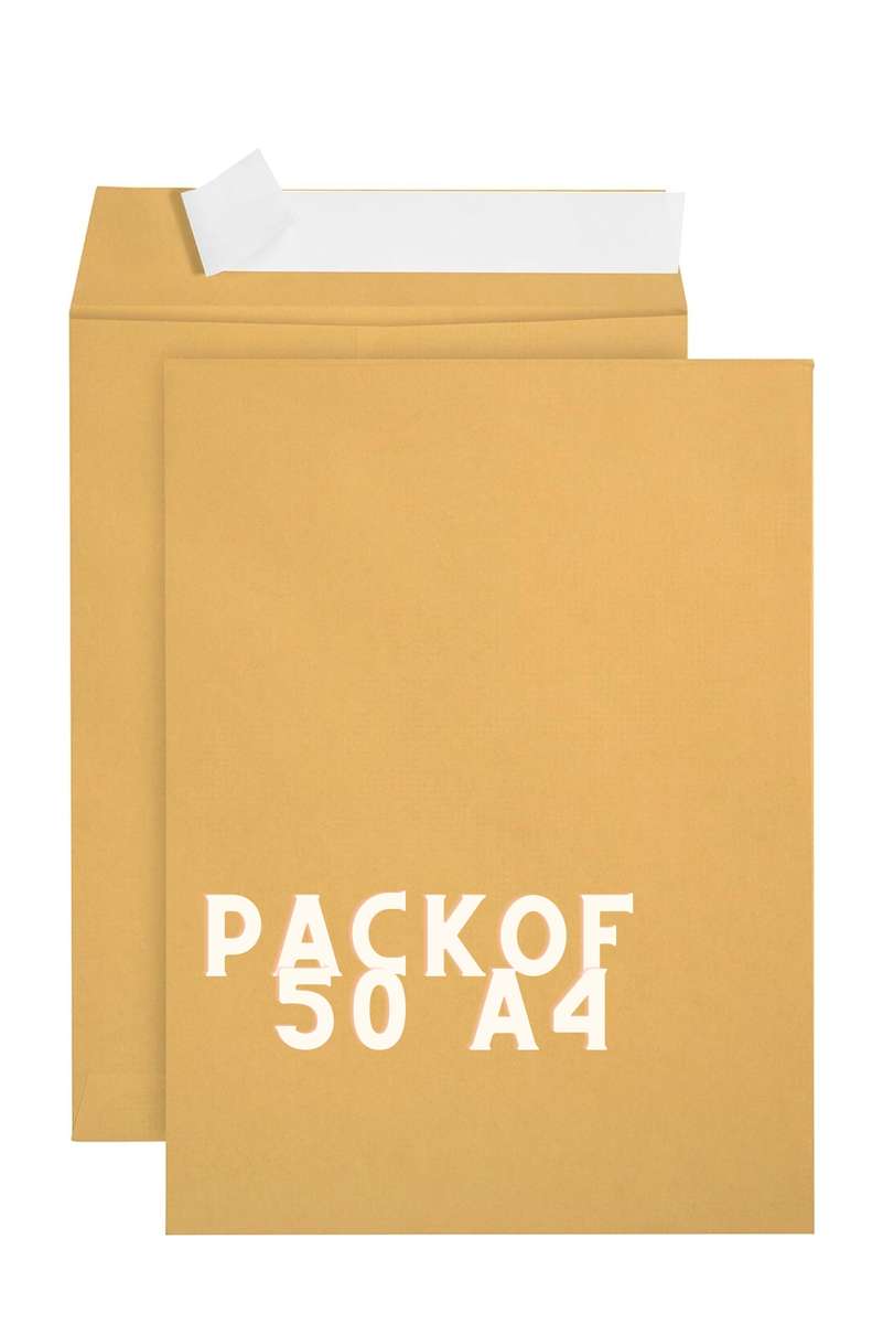 50 Self Seal A4 Envelopes 229mm x 324mm 100GSM