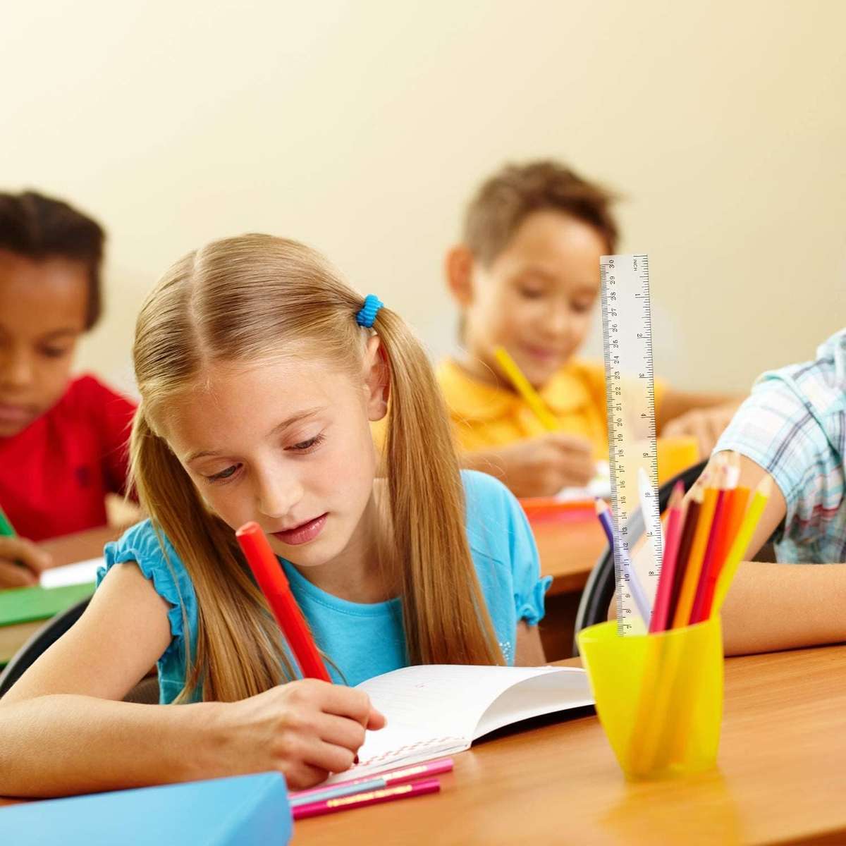 Senza 30cm Clear & Transparent 30cm Ruler For School