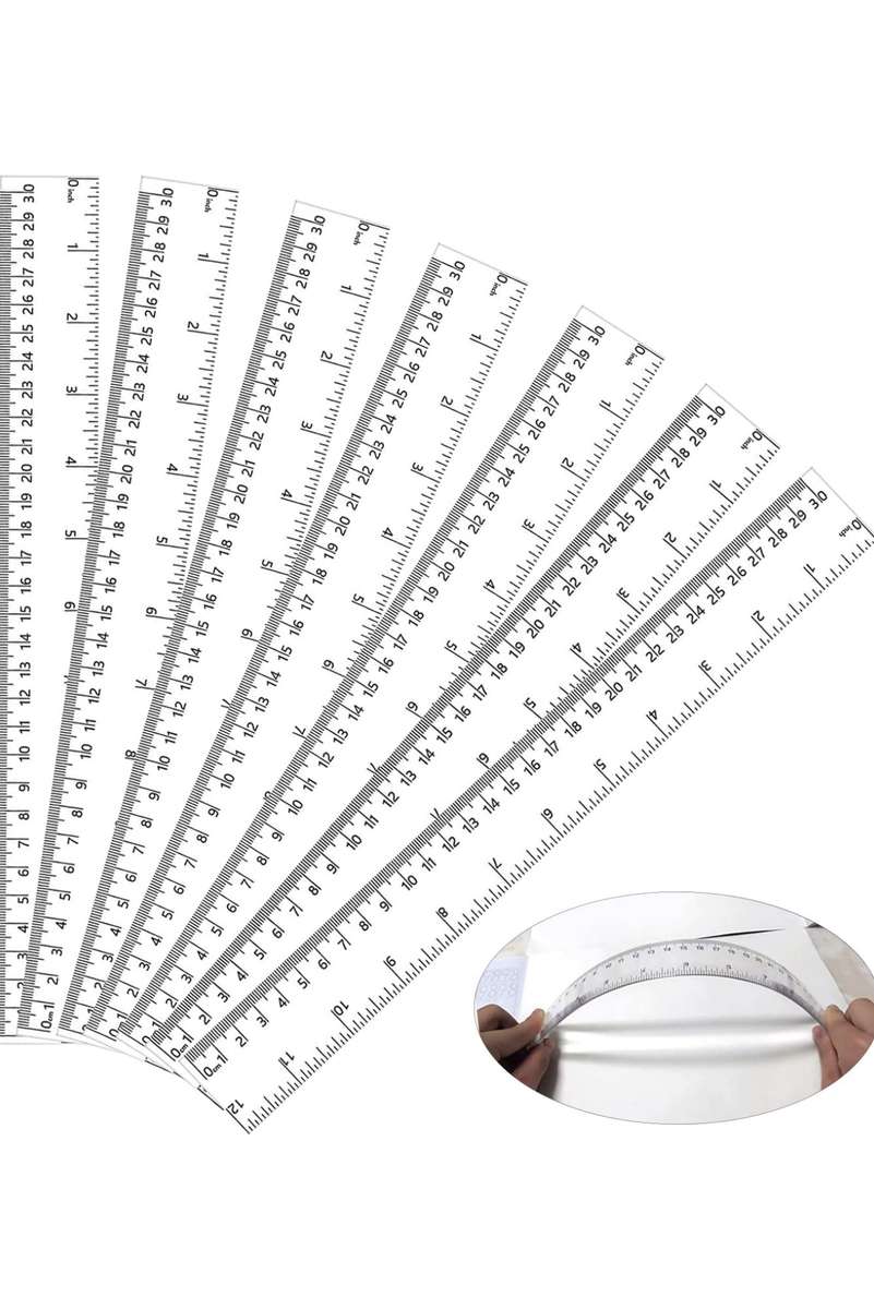 Senza 30cm Clear & Transparent 30cm Ruler For School