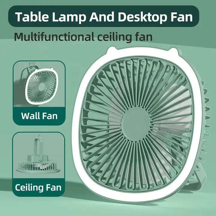 Rechargeable Desktop Nightlight Fan