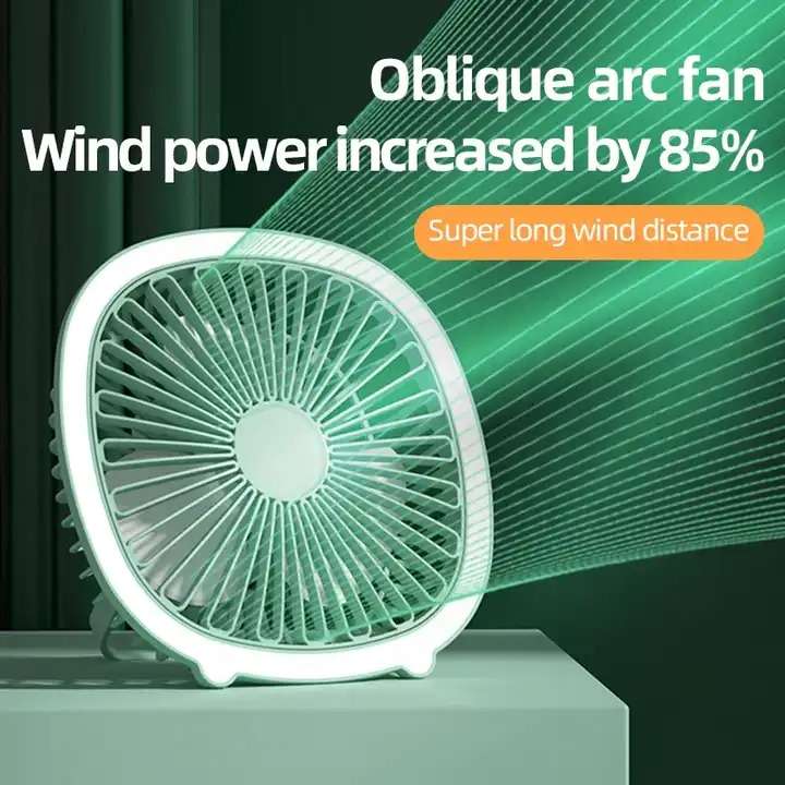 Rechargeable Desktop Nightlight Fan