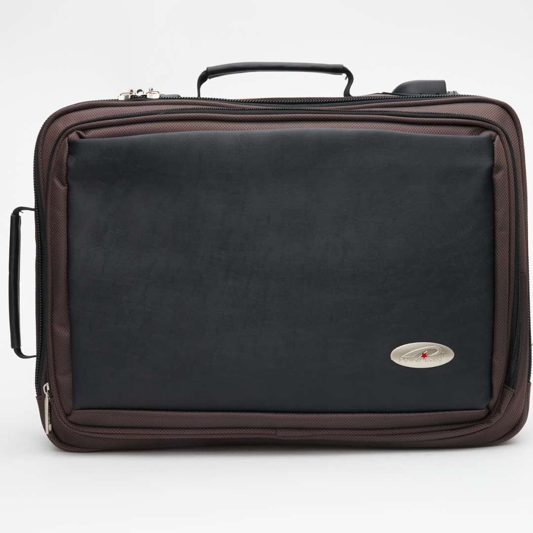 Powerland Genuine Leather Laptop Backpack School Bag