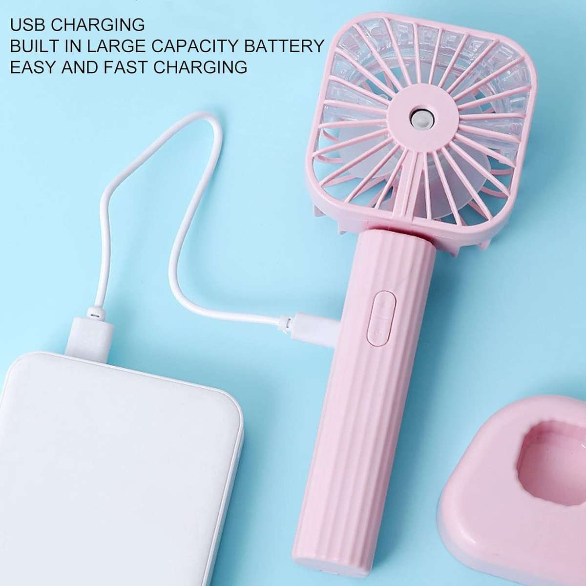 Rechargeable Handheld Misting Fan