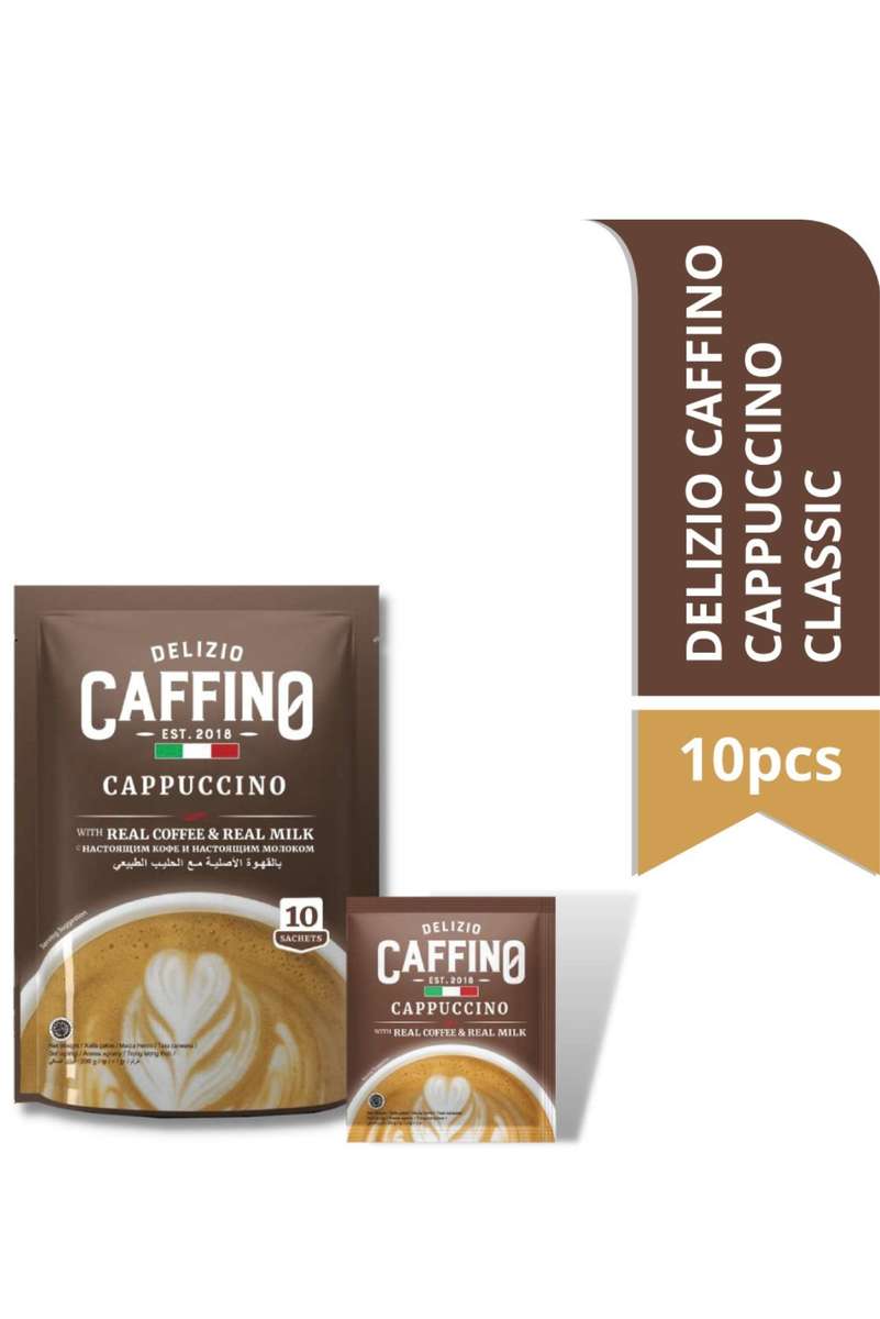 Delizio Caffino Cappuccino 3 in1 Instant Coffee 10 X 20g Sachets Per Pack