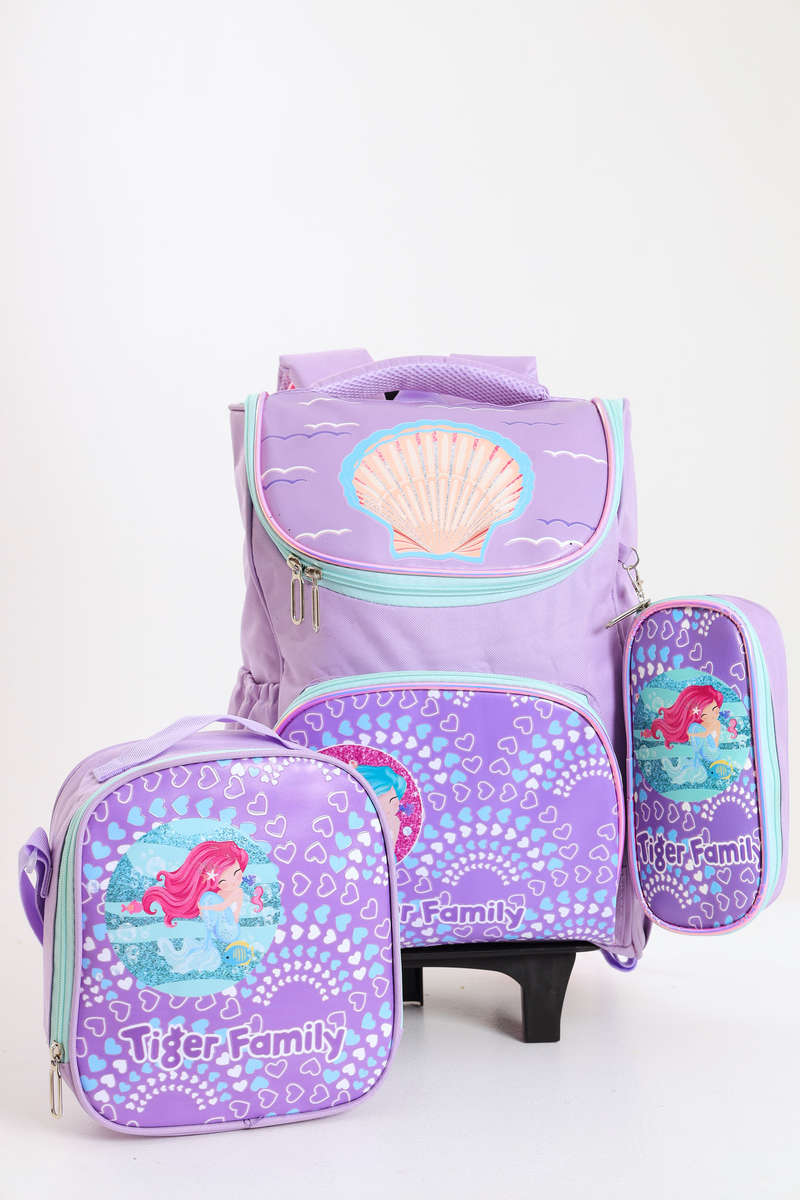 Kids Heavy Duty Trolley Bag Backpack School Bag 3 Piece Set