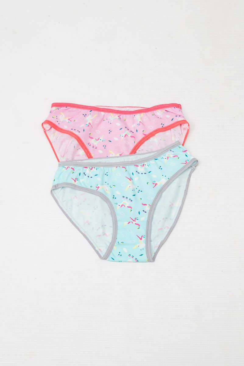 Girls 5 Pack Branded Panties Underwear