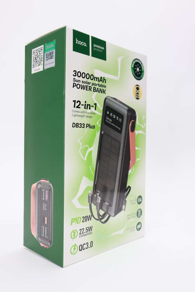 HOCO 30000mAh Portable PD 20W Power Bank With Light