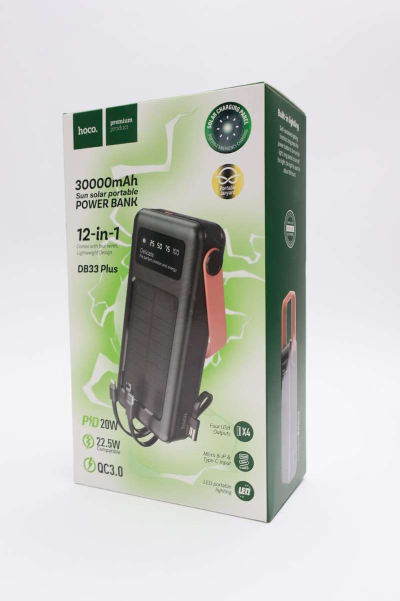 HOCO 30000mAh Portable PD 20W Power Bank With Light