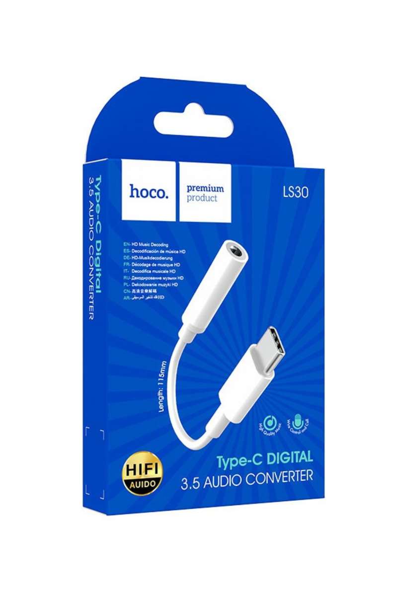 Hoco Adapter Type-C to 3.5mm LS30 Audio converter