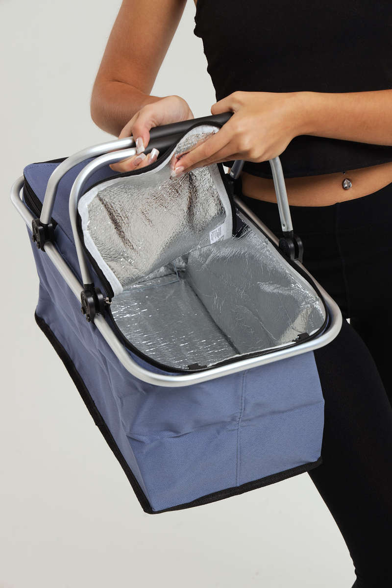 Senza Large Insulated Collapsible Picnic Basket 46 x 23 x 27 cm