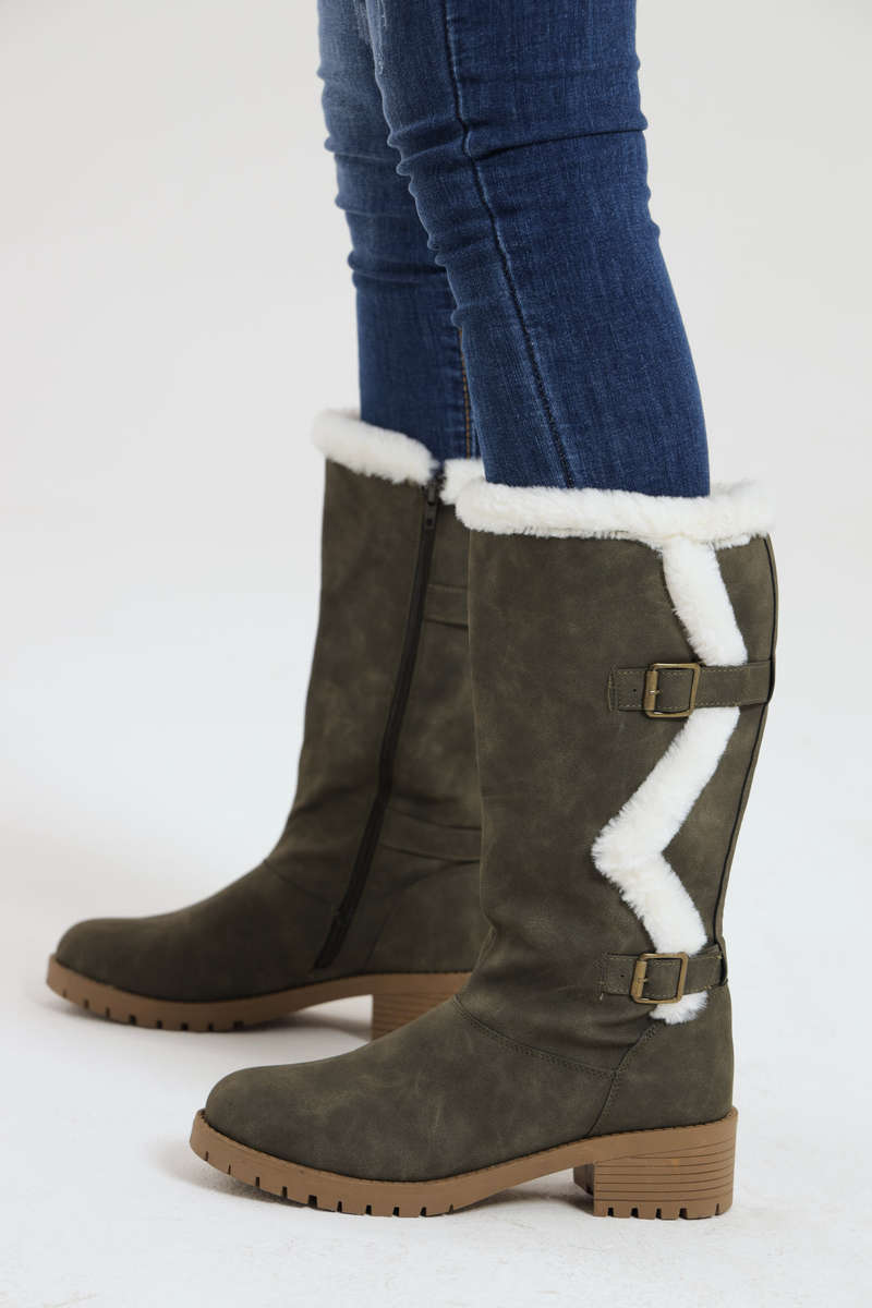 Ladies Suede Winter Boots