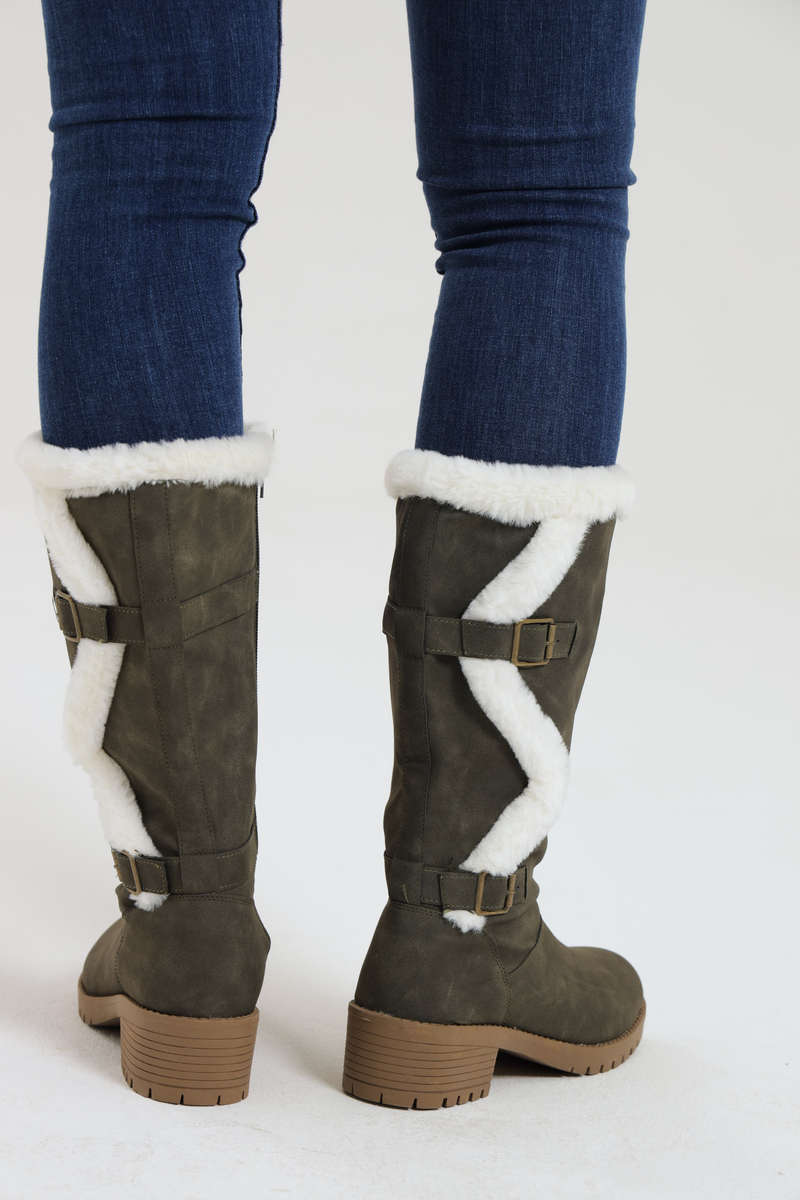Ladies Suede Winter Boots