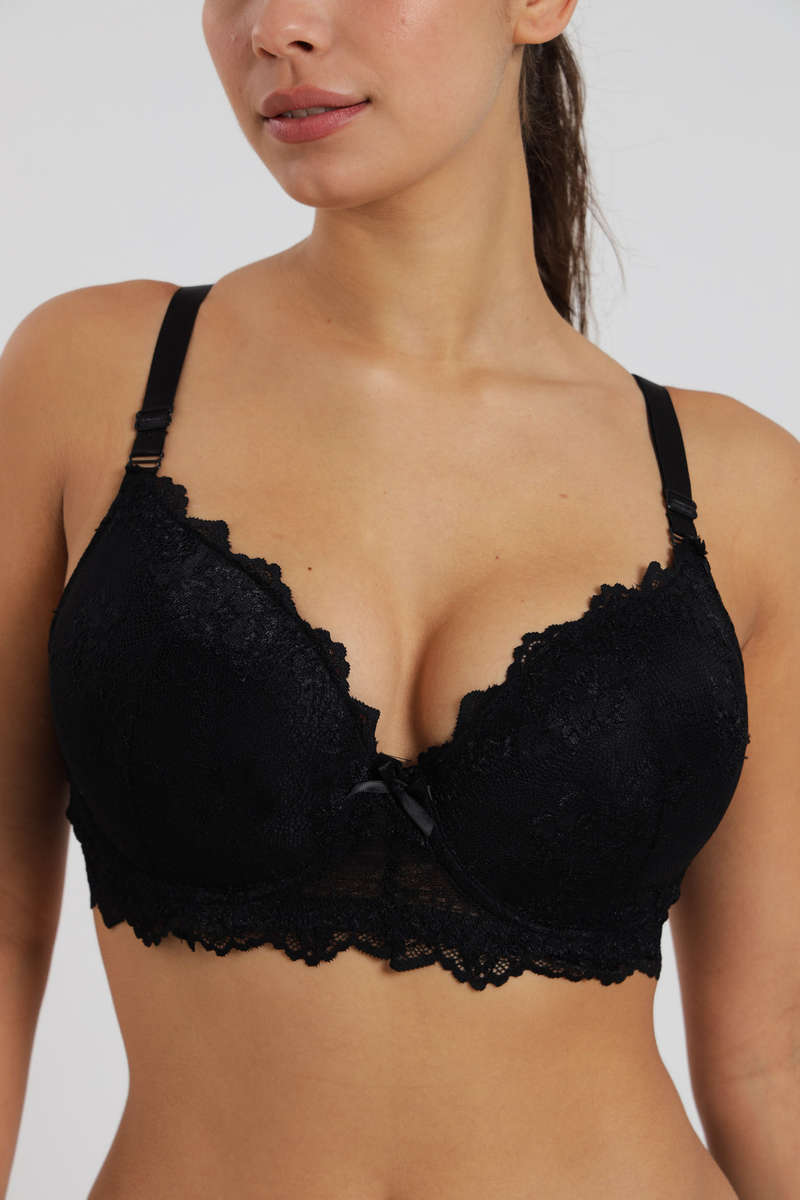 Senza Fantasy Padded Underwire Bra Cup C &amp; D For Large Bust Size