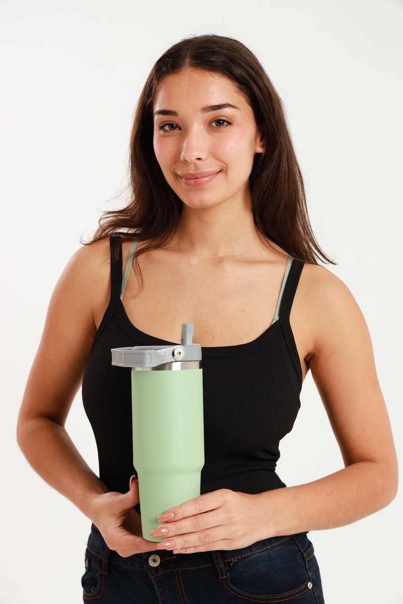 Thermos Vacuum Double Wall Stainless Steel Travel Flask Cup 900ml