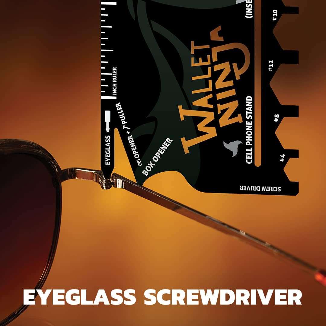 Wallet Ninja Multitool Card  18 in 1 Credit Card Size Multi-Tool