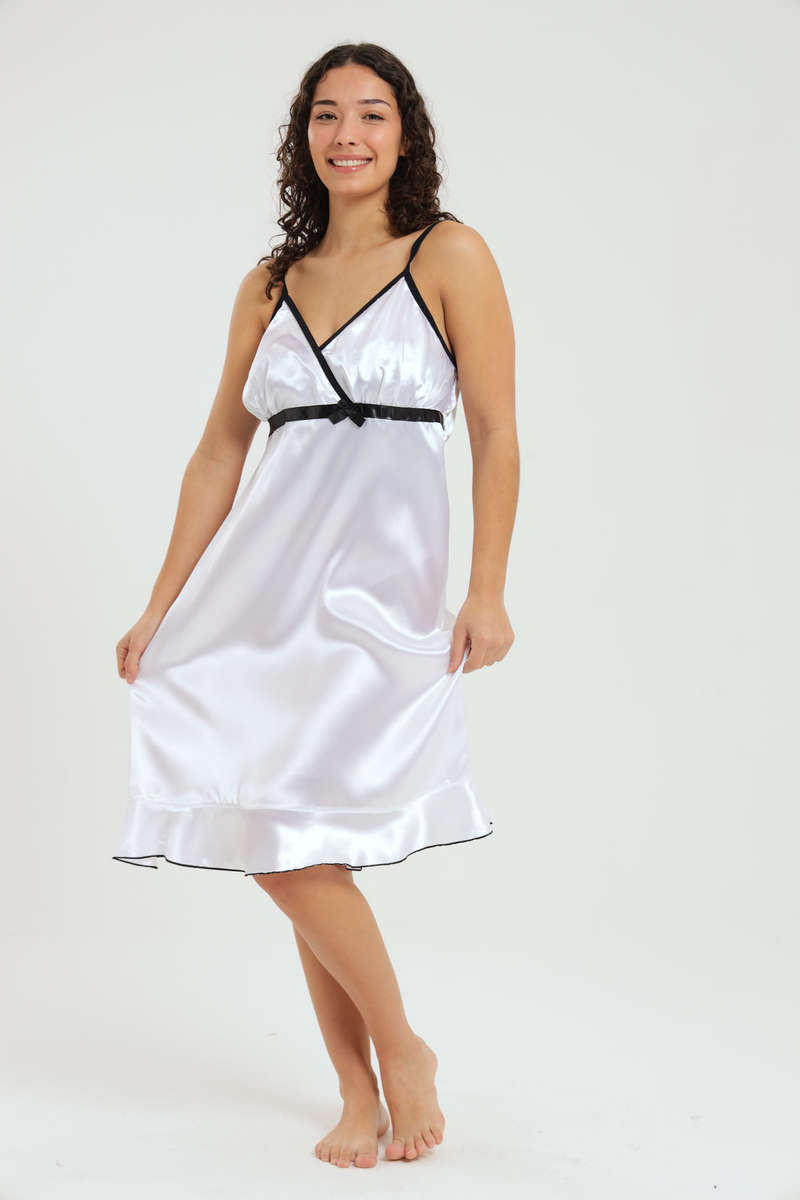 Alexander Long Satin Nightgown Chemise