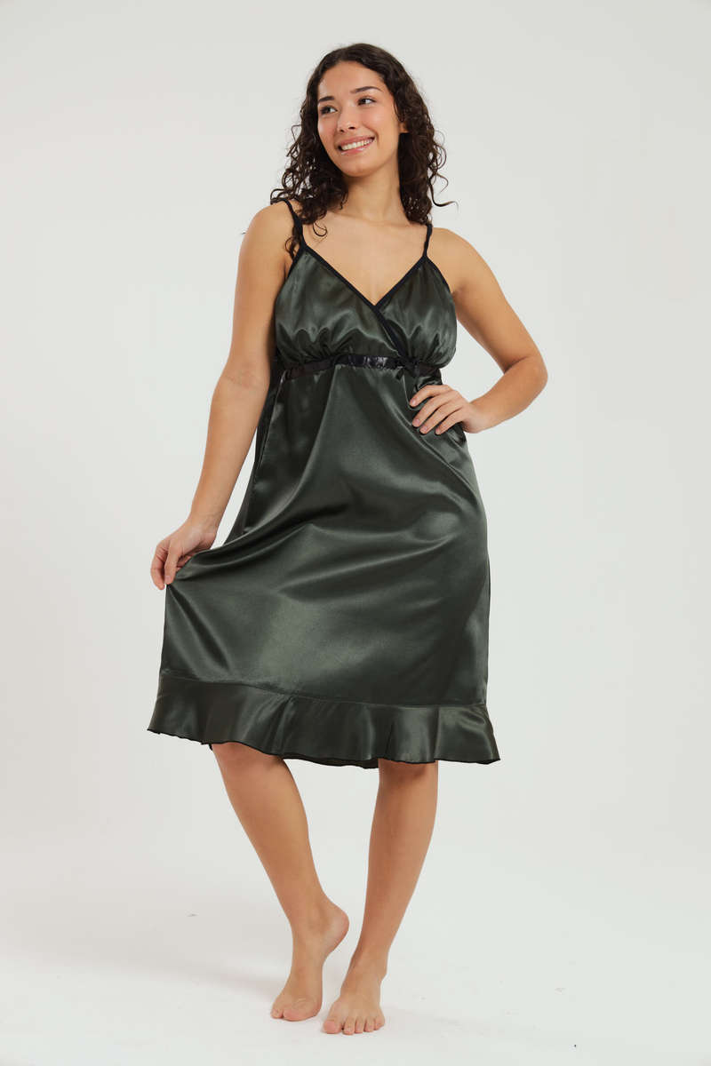 Alexander Long Satin Nightgown Chemise