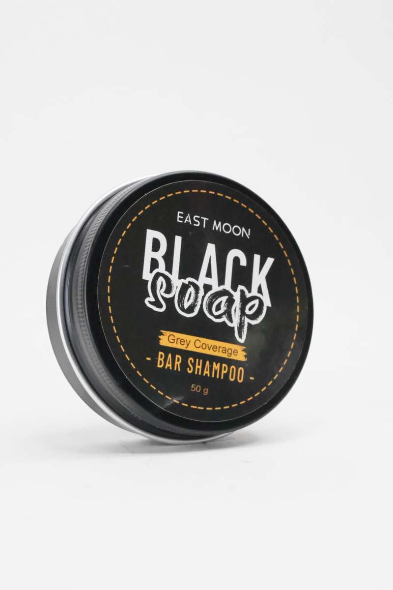 Black Soap for Gray Hair, Gray Coverage Soap, Hair Darkening Compressed Soap Bar 50g