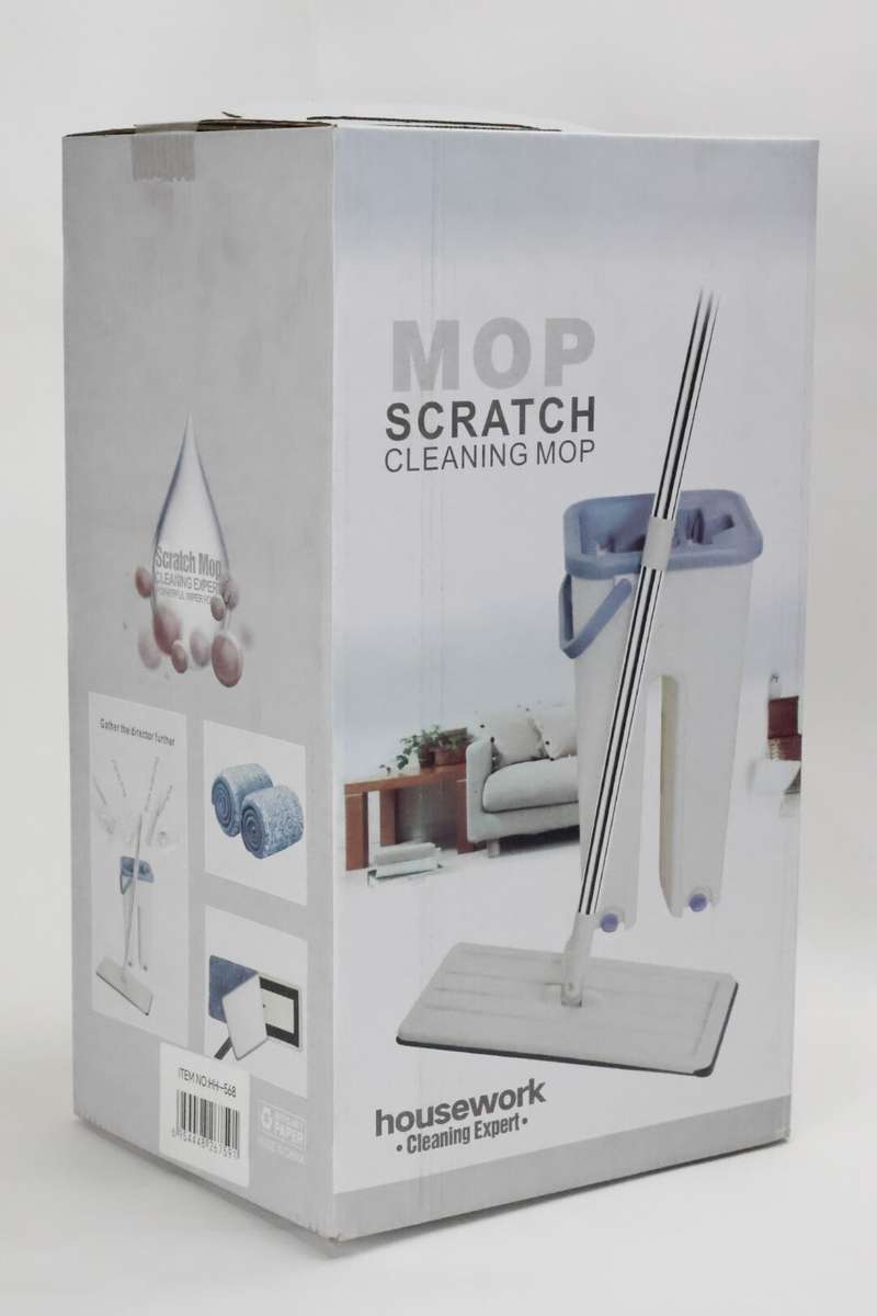 Senza 2 IN 1 Microfiber Scratch Mop Bucket Set with 2 Cloths