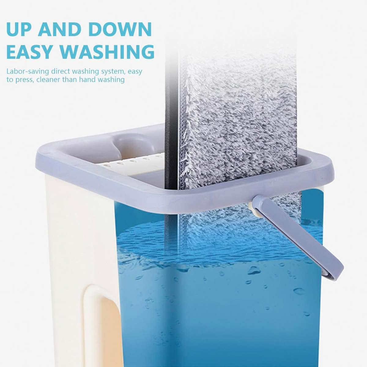 Senza 2 IN 1 Microfiber Scratch Mop Bucket Set with 2 Cloths