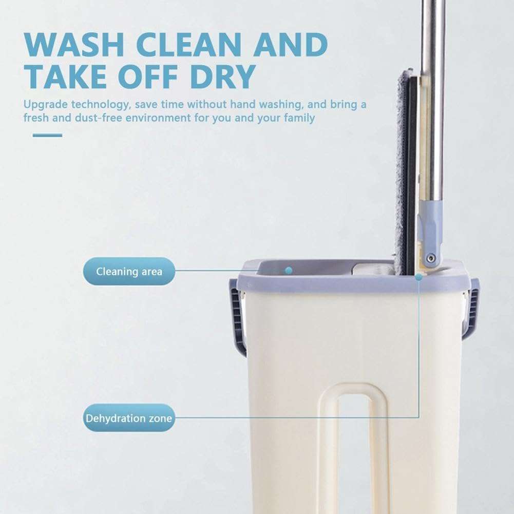 Senza 2 IN 1 Microfiber Scratch Mop Bucket Set with 2 Cloths